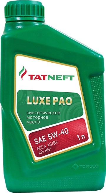 Масло моторное синтетическое Татнефть LUXE PAO SAE 5W-40 (1л.)