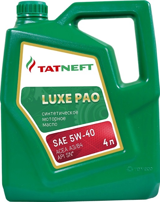 Масло моторное синтетическое Татнефть LUXE PAO SAE 5W-40 (4л.)