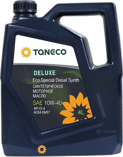 Масло моторное синтетическое TANECO DeLuxe Eco Special Diesel Synth SAE 10W-40 (4л.)