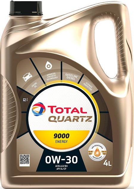 Масло моторное синтетическое TOTAL QUARTZ ENERGY 9000 0W30 (4л.)