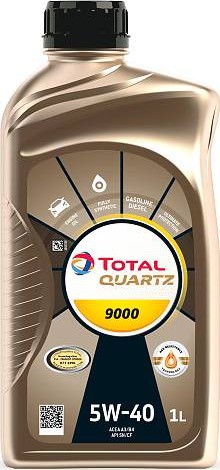 Масло моторное синтетическое TOTAL QUARTZ 9000 5W40 (1л.)